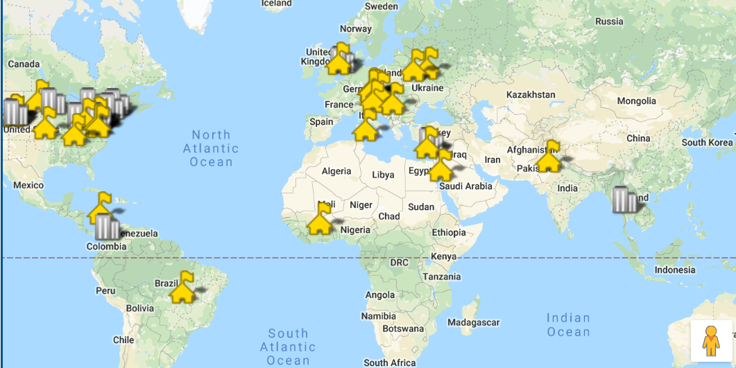GLOBE Community Map - Source globe.gov