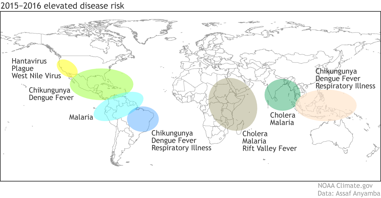 El Nino disease locations