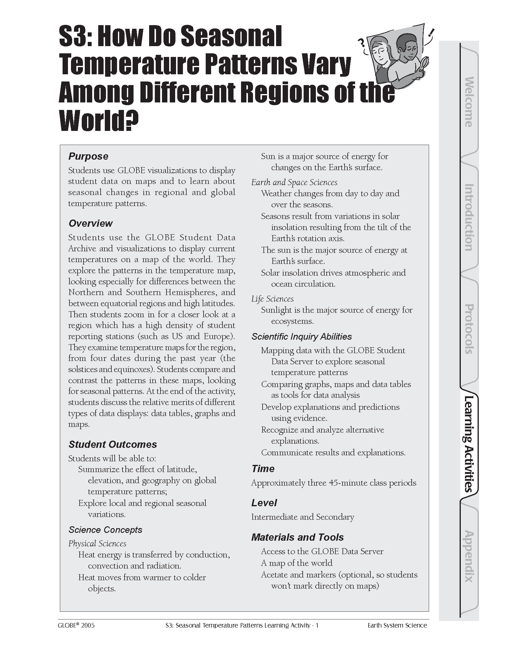Cover Page - How do Seasonal Temperature Patterns Vary Among Different Regions of the World