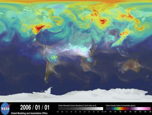 Systems and System Models:  Atmospheric CO2 Model (2014). Credit: NASA Scientific Visualization Studio