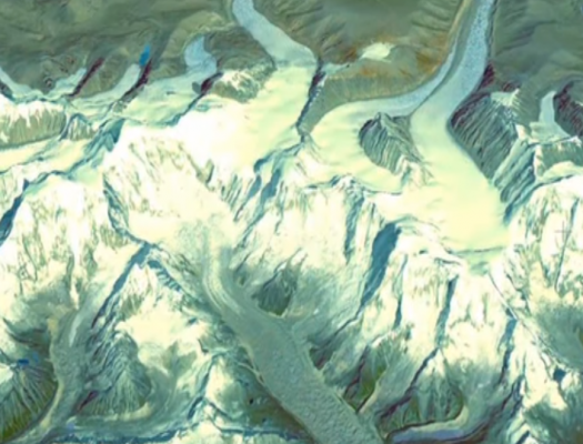 Himalayan Glaciers, Bhutan, November 2001 - Credit: ASTER