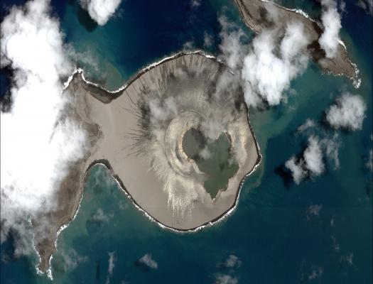 New Tongan Island - Image Credit: NASA