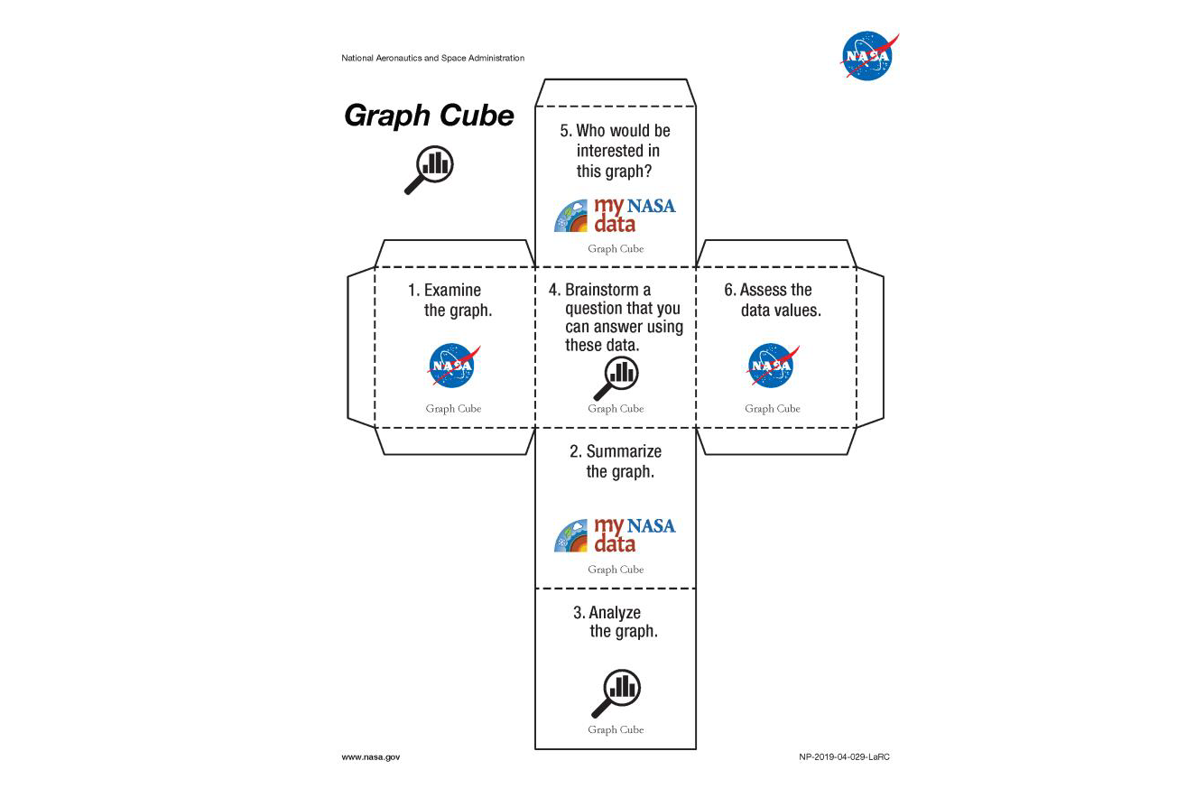 My NASA Data - Data Literacy Cubes - Graph Cube Image