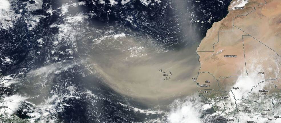 Saharan Dust Plume Over the Atlantic Ocean - Credit: NASA