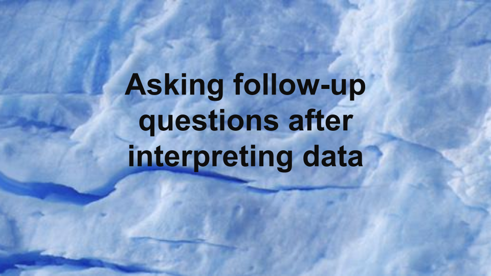 Asking follow-up questions after interpreting data