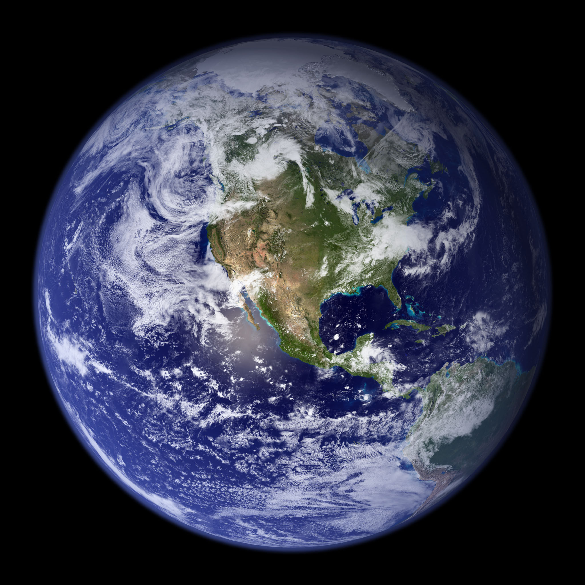 Satellite image of Earth as seen from space