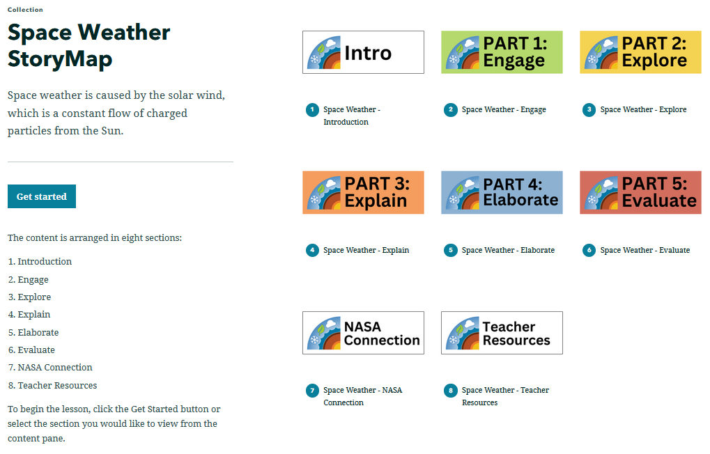Space Weather StoryMap Collection Homepage