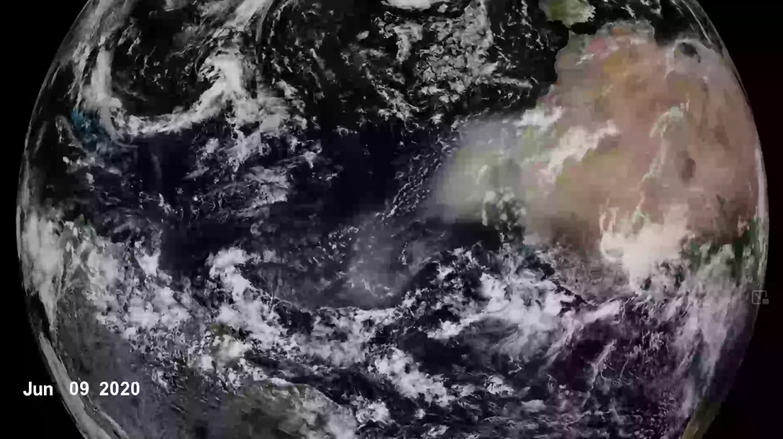 Satellite view of the Godzilla Dust Storm.