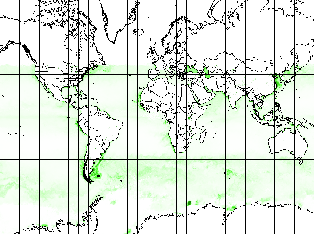 Monthly Chlorophyll Concentration December 2024, SNPP-VIIRS