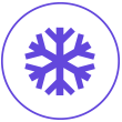 Cryosphere - blue circle with snowflake inside