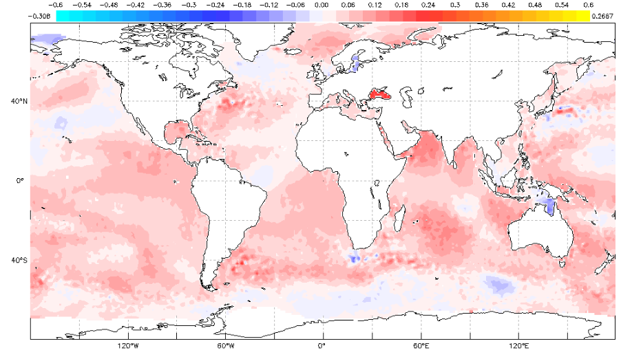My NASA Data - Sea Surface Height Anomaly - June 18, 2018