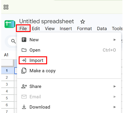 file; import
