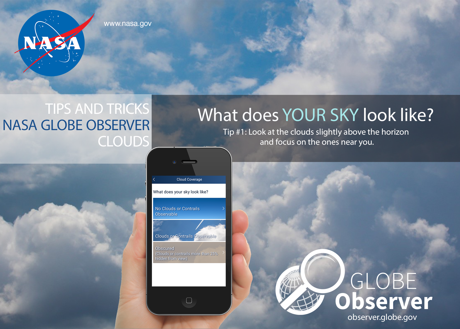 GLOBE Observer What does YOUR SKY look like?