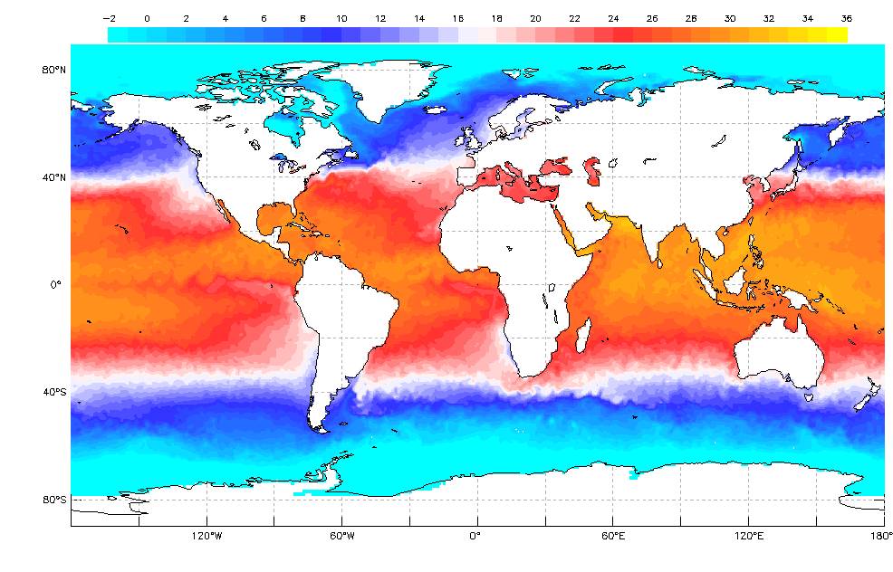 My NASA Data - Daily Sea Surface Temperature Map, June 23, 2020 