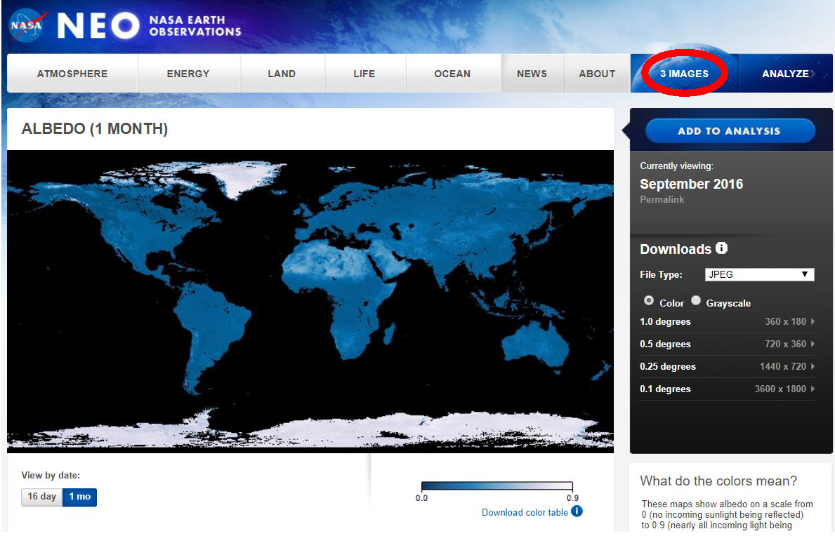 NASA Earth Observatory Screen 6