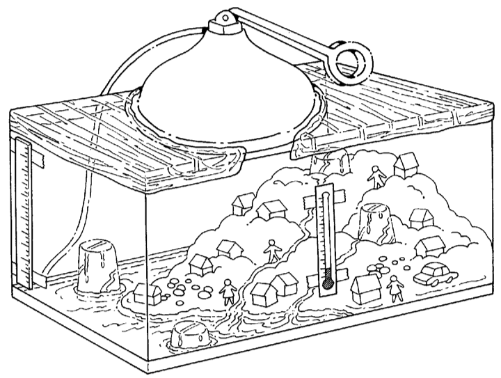 Figure 3. Tank Set-up with “Icebergs” and “Glaciers”