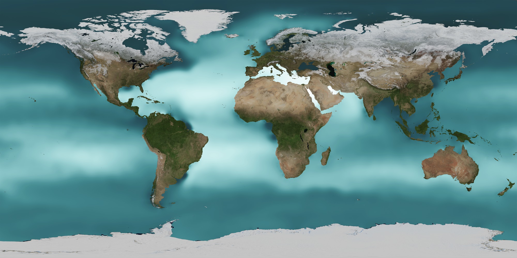 Global map of average Sea Surface Salinity (SSS).