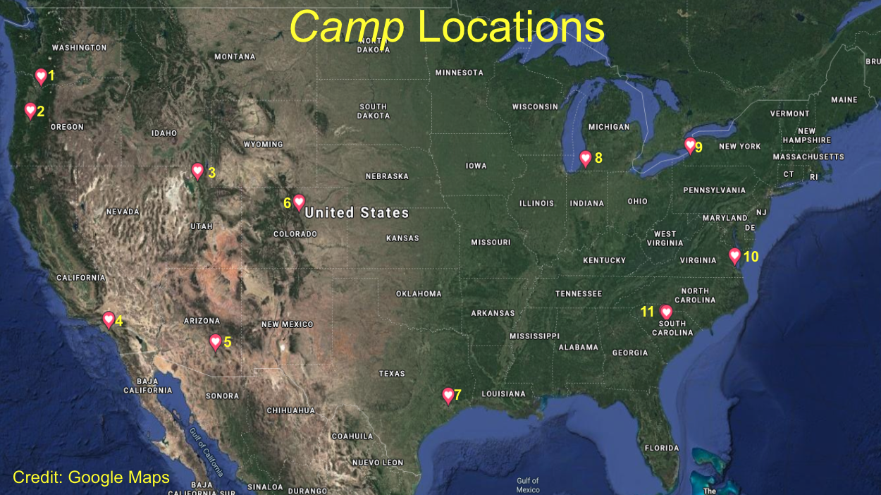 Camp Locations