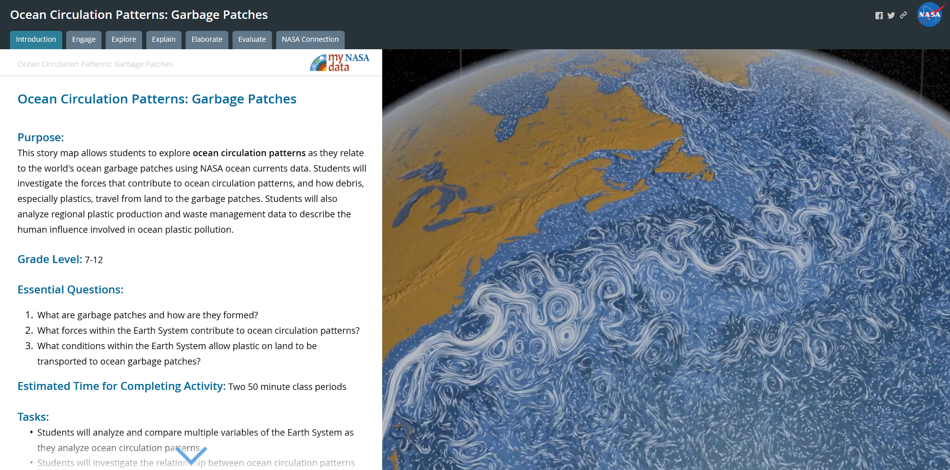 Ocean Circulation Patterns Story Map Introduction Page