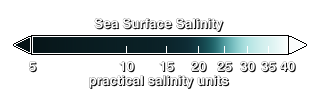 Sea Surface Salinity color scale