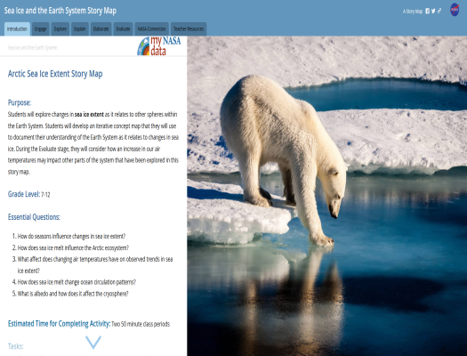 Sea Ice and the Earth System Story Map