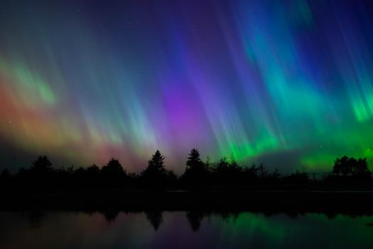 Photo by Kashmir Wilkinson of an aurora, acquired on May 11, 2024, from the Olympic Peninsula in Washington, U.S as part of NASA’s Aurorasaurus project.