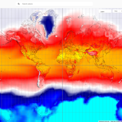 Earth System Data Explorer Surface Temperature Map (decorative)