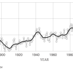 Global land-ocean temperature index. Source: https://climate.nasa.gov/vital-signs/global-temperature/