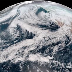 View of Northern Pacific and North America. Source: NOAA GOES 17