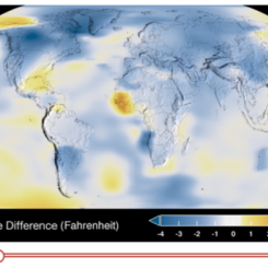 Change in global surface temperatures. Source: NASA Scientific Visualization Studio
