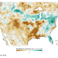 The amount of water contained in the top few centimeters of soil is small on a global scale, but it is critical for agriculture analysts trying to monitor crop productions and other human health influencers. 